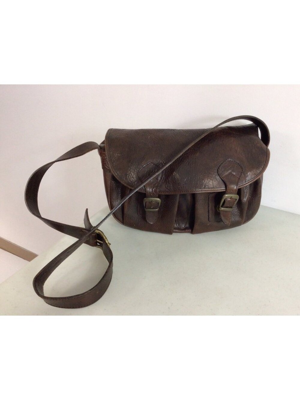 Genuine Leather Saddle Bag Messenger Purse Made USA